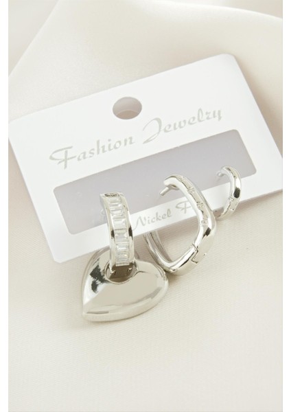 3 Adet Kalp Zirkon Taşlı Küpe fiyatları