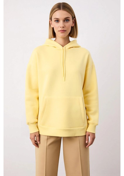 Kadın Kapüşonlu Düşük Kol Oversize Sweatshirt Fonksiyonel Dayanıklı Kaliteli Konforlu Spor modelleri