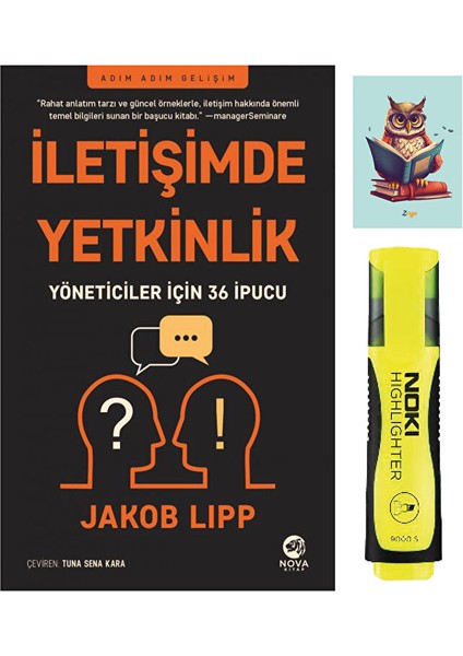 Iletişimde Yetkinlik-Jakob Lipp-Nova Kitap-Sarı Fosforlu Kalem-Not Defteri Seti