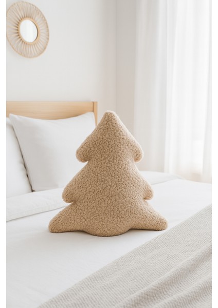 Teddy Dekoratif Iç Dolgulu Çam Ağacı Yastık/kırlent