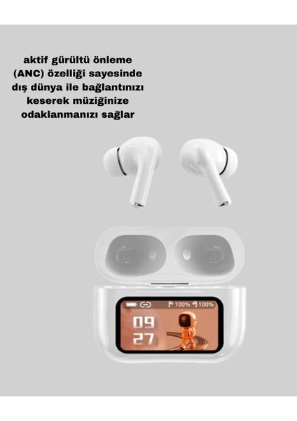 Dokunmatik Ekranlı Bluetooth Kulaklık – Anc Suya Dayanıklı Powerbank Kutulu fiyatları