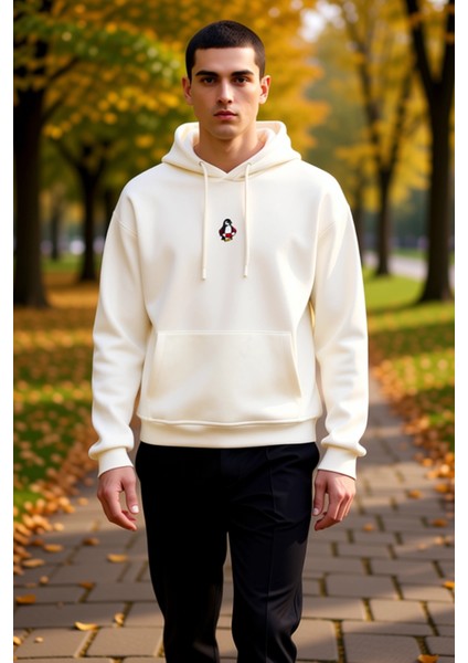 Erkek Kapüşonlu Standart Kol Kanguru Cep Sweatshirt Fonksiyonel Dayanıklı Kaliteli Estetik