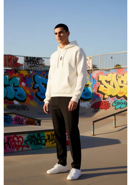 Erkek Kapüşonlu Standart Kol Kanguru Cep Sweatshirt Fonksiyonel Dayanıklı Kaliteli Estetik indirimleri