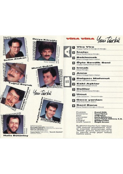Yeni Türkü – Vira Vira – Kaset – 1990 – Koleksiyon Ürünü fiyatları