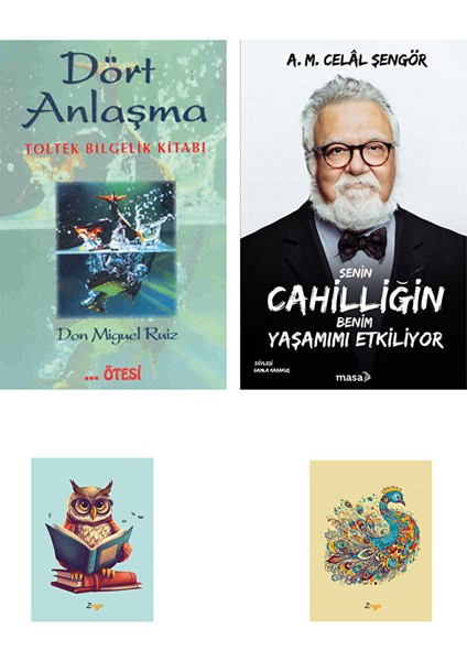 Dört Anlaşma - Senin Cahilliğin Benim Yaşamımı Etkiliyor - Celal Şengör Kitapları (2 Not Defterli)