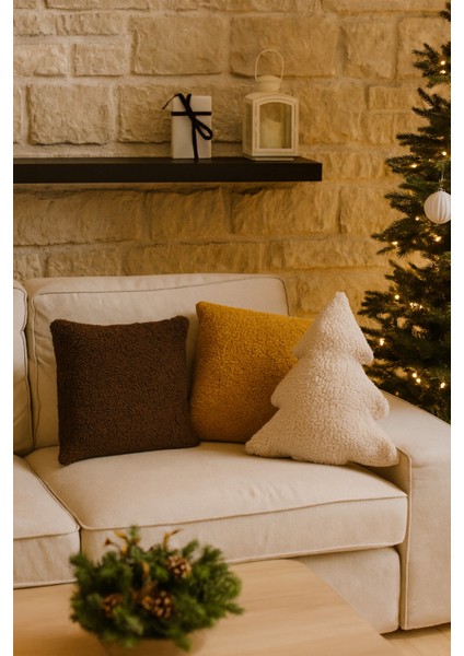 Teddy Dekoratif Çam Ağacı Yastık ve Iç Dolgulu Kırlent fırsatları