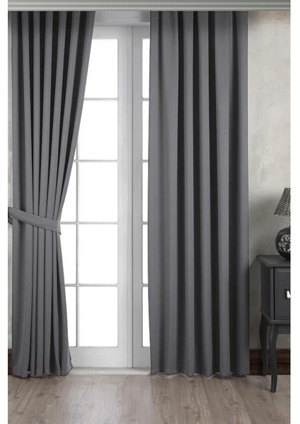 Ada Petek Fon Perde Gri 1/3 Sık Pile 1.sınıf Kalite Tek Kanat