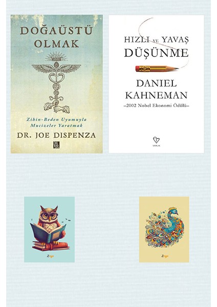 Doğaüstü Olmak - Joe Dispenza - Hızlı ve Yavaş Düşünme - Daniel Kahneman - (2 Not Defterli)