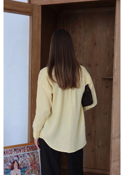 Tek Cepli Müslin Gömlek Sarı fırsatları