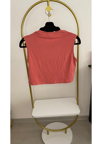 Kolsuz Mini Crop Top Kiremit Rengi fiyatları