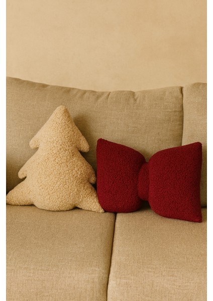 Teddy Dekoratif Çam Ağacı ve Fiyonk Yastık/kırlent modelleri