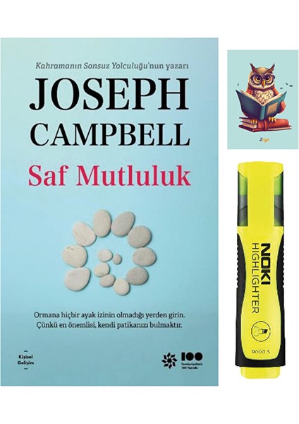 Saf Mutluluk - Joseph Campbell - Doğan Novus - Sarı Fosforlu Kalem - Not Defter Seti