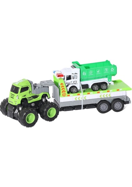 KLX600-365 Sürtmeli Die Cast 4x4 Temizlik Aracı Taşıyan Tır -Vardem modelleri