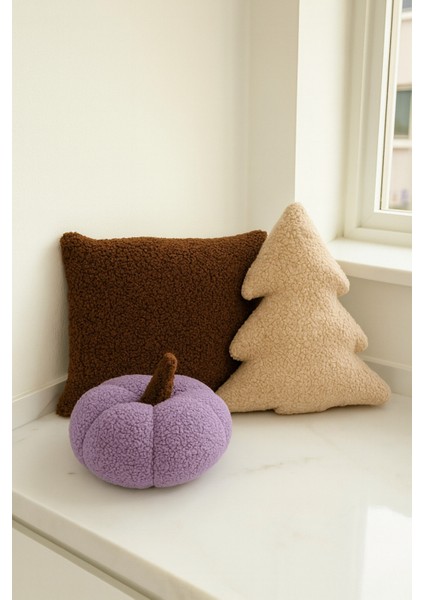 Teddy Dekoratif Balkabağı ve Çam Ağacı Yastık ve Iç Dolgulu Kırlent modelleri