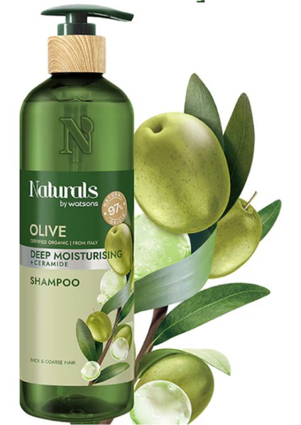 Doğal Zeytin Özlü Besleyici Saç Şampuanı 490 ml – Kuru ve Yıpranmış Saçlar Için Nemlendirici Bakımbkr