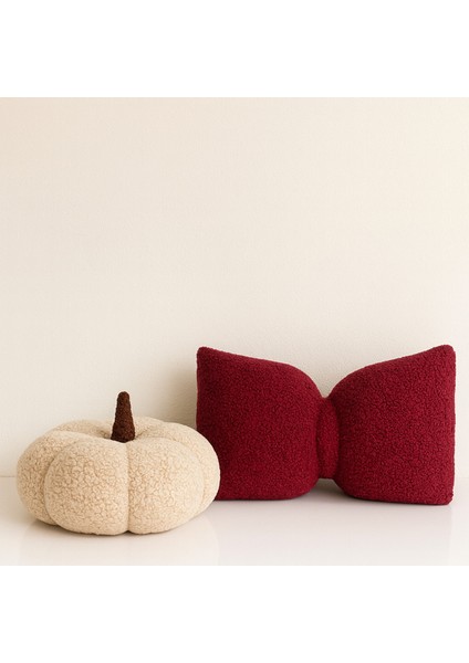 Teddy Dekoratif Balkabağı ve Fiyonk Kırlent/yastık