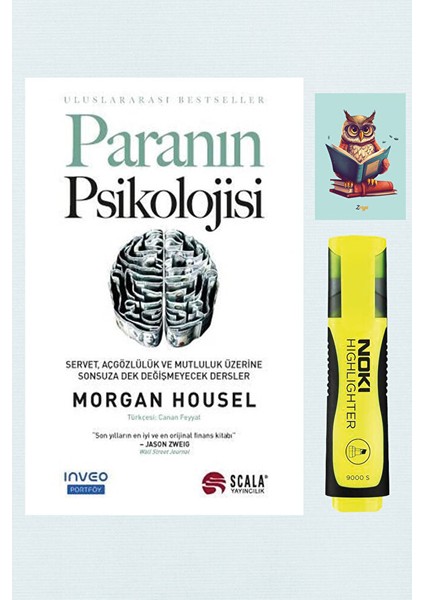 Paranın Psikolojisi - Morgan Housel - Scala Yayıncılık - Sarı Fosforlu Kalem - Not Defterli Seti