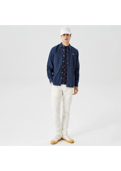 Slim Fit Erkek Denim Gömlek