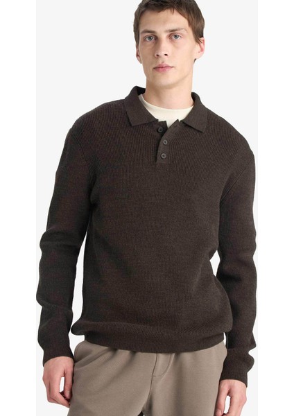 26K801100244 Kahverengi Erkek Kazak D3589AX/BN581