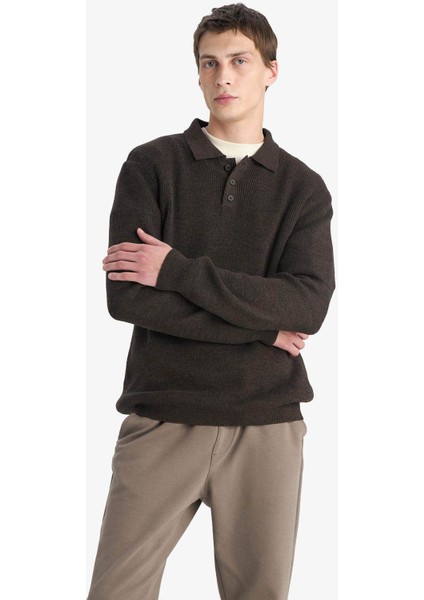 26K801100244 Kahverengi Erkek Kazak D3589AX/BN581 modelleri