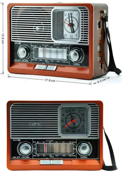 Nostaljik Vintage Radyo Taşınabilir Bluetooth Bağlantılı Hoparlör Radyo modelleri