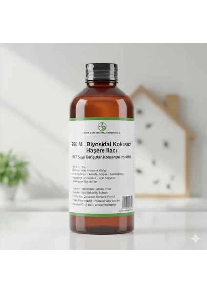 Bitkilerde Hastalık ve Zararlı Canlı Biyosidal Kontrol Ürünü 250 ml Solüsyon: Profesyonel Biyosidal Etkili Çok Güçlü Solüsyon - Kurşuni Küf (Botrytis).