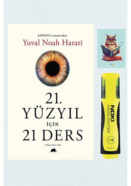 21.yüzyıl Için 21 Ders - Yuval Noah Harari - 9786052205082 - Sarı Fosforlu Kalem - Defterli Seti