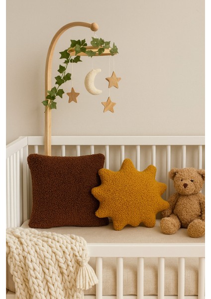 Teddy Dekoratif Güneş ve Iç Dolgulu Kırlent/yastık