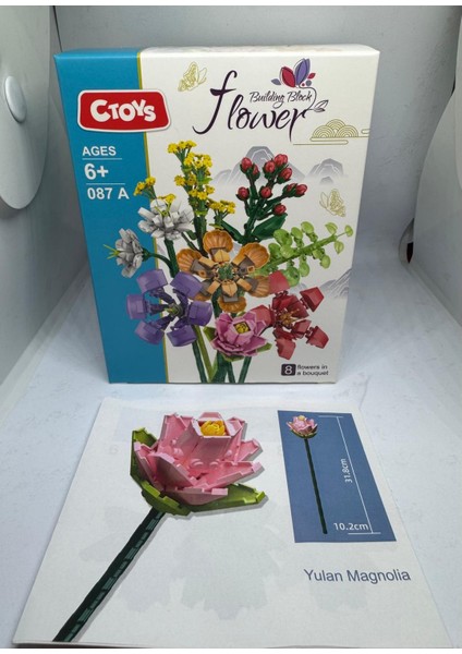 Mini Blok Flower Papatya Yeşil Sarı Pembe(Süpriz)