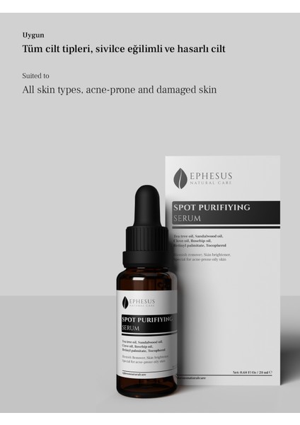 Spot Purifying Akneye Yatkın Yağlı Ciltlere Uygun ve Leke Karşıtı Serum 20ML modelleri