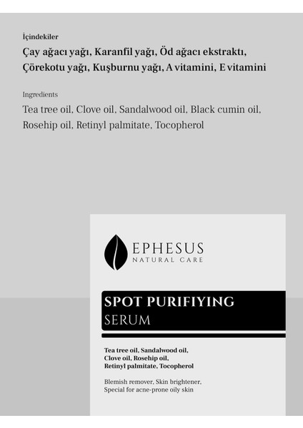 Spot Purifying Akneye Yatkın Yağlı Ciltlere Uygun ve Leke Karşıtı Serum 20ML fırsatları