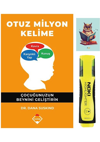 Otuz Milyon Kelime - Dana Suskind 9786058213241 Sarı Fosforlu Kalem - Not Defterli Seti
