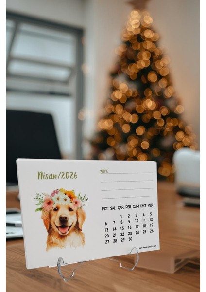Sevimli Köpekler Temalı Standlı Masa Üstü Takvimi 2026 Yılı fiyatları