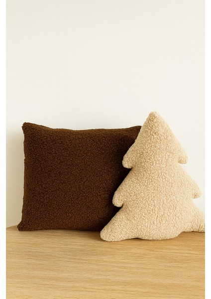 Teddy Dekoratif Çam Ağacı Yastık ve Iç Dolgulu Kırlent modelleri