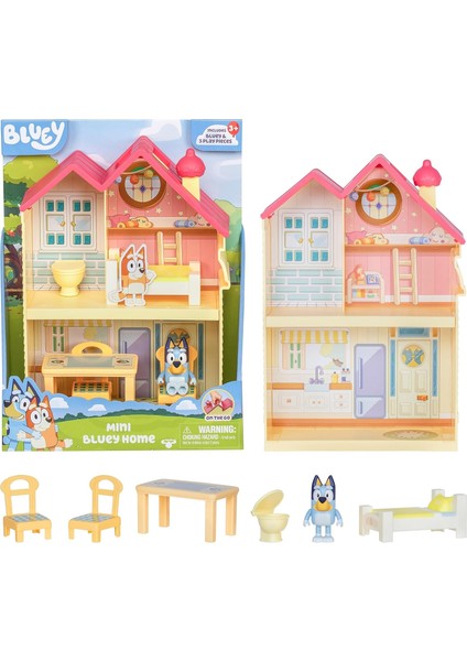 Blueyplus Bluey Mini Ev Oyun Seti Eklemli Bluey Figürü ve 5 Parça Aksesuar Içeren Çocuk Oyunu 7 cm fırsatları