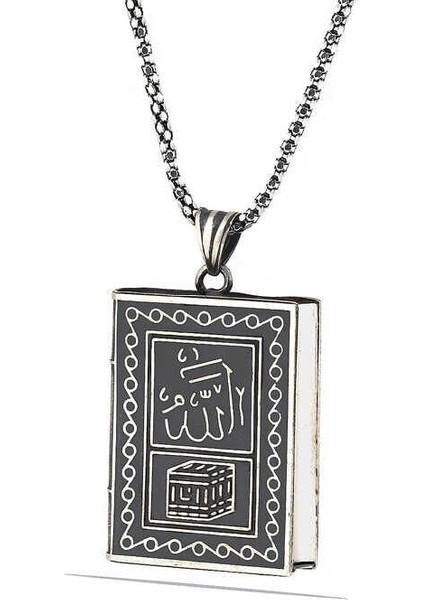 Gümüş Içi Açılabilen Muhammed Yazılı Muskalık Kolye