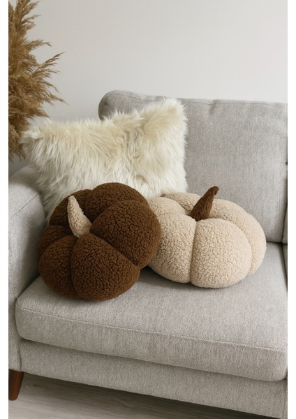 %100 Doğal Teddy Dekoratif Balkabağı Kırlent/yastık