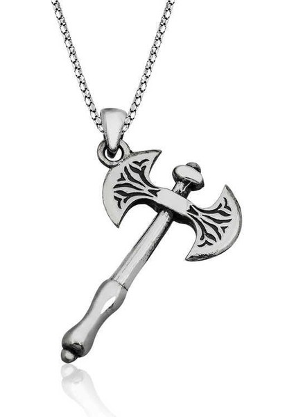 Gümüş Balta Erkek Kolye