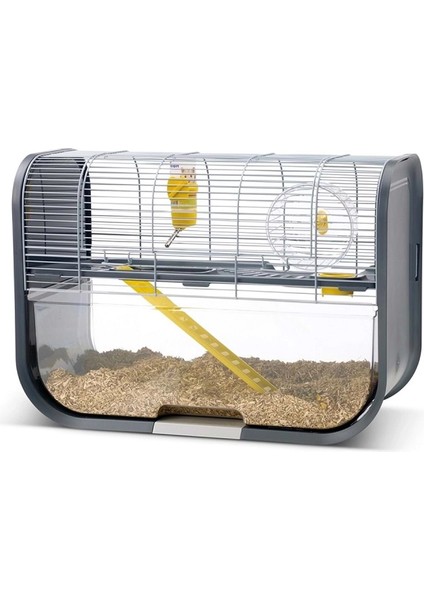 Geneva Silver Anthracite Küçük Hayvan Kafesi 60X29X44H | Hamster Kafesi