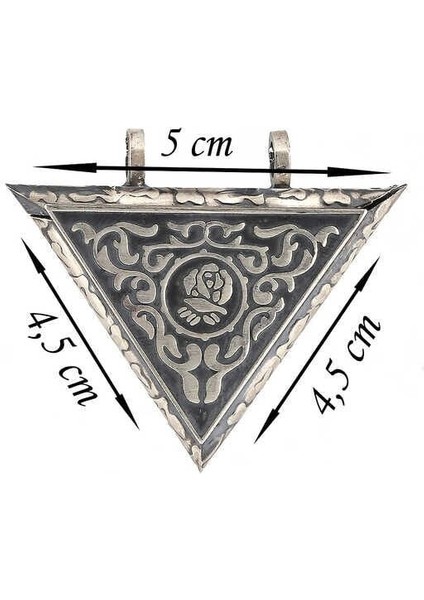 Gümüş Üçgen Içi Açılabilen Gül Muskalık Kolye fiyatları