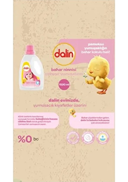 4 Adet Bahar NİNNİSİ1500 ml Yumuşatıcı 4X1500 Yumuşatıcı