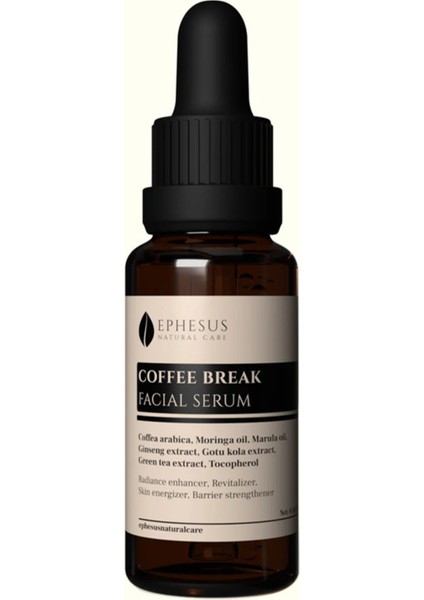 Doğal Anti Aging Etkili Aydınlatıcı ve Canlandırıcı Coffee Break Facial Yüz Serumu 20ML