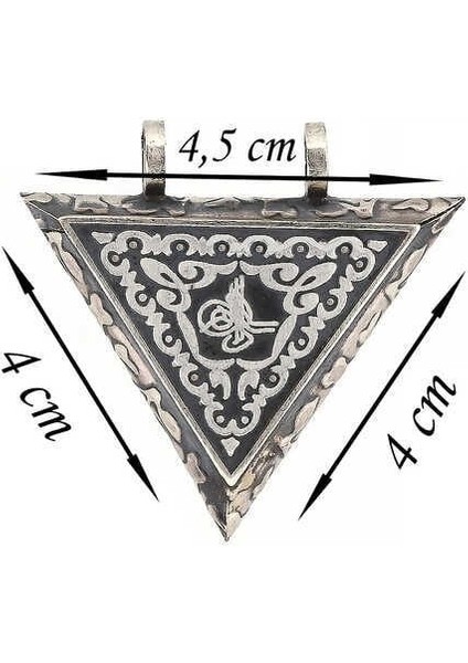 Gümüş Üçgen Içi Açılabilen Tuğra Muskalık Kolye fırsatları