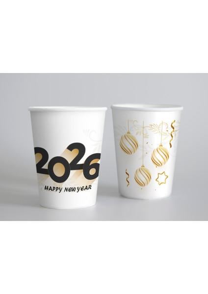 2026 Temalı Karton Bardak - 100 Adet