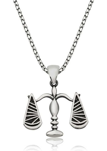 Gümüş Adalet Terazisi Kolye