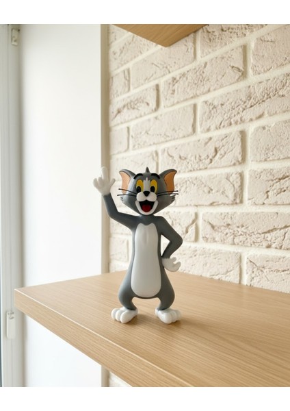 Tom Kedi Biblo 22 cm Hediyelik Dekoratif Ev Ofis Aksesuarı