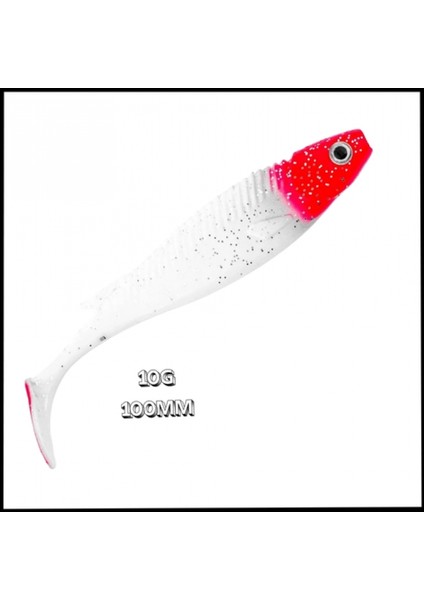 Uyguna-Yakala 10G 100MM -Kırmızı Kafa silikon Balık -Uv Boyalı -H-1061-22