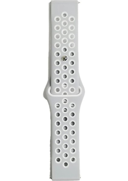 Watch 20MM Spor Delikli Kordon - GRI-BEYAZ-(5796) fiyatları