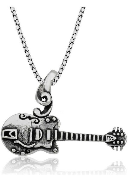 ​gümüş Gitar Kolye