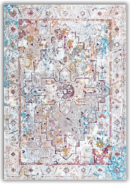 Klasik Desenli Beyaz Renkli Halı Dijital Baskılı Dokuma Kaymaz Tabanlı Yıkanabilir Antialerjik Salon Halısı fiyatları